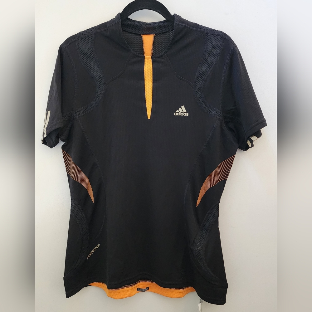 Adidas Formotion NWT Clima365 Black and Orange Athletic Shirt Size‎ L Vitalglow